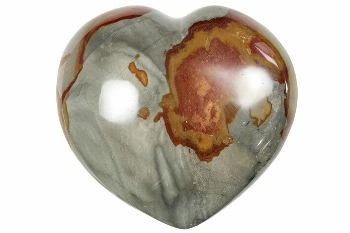 Wide, Polychrome Jasper Heart - Madagascar #238886